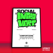 Introvert Graffiti Poster | Graffiti Wall Art