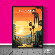 Los Angeles Sunset View | Abstract Wall Art