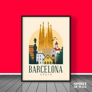 Barcelona Card Poster | Travel Wall Art