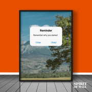 Remember Why You Started | Motivational Wall Art