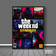 The Weeknd Starboy Aesthetic Collage Poster | Aesthetic Wall Art