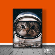 Funny Astronaut Cat Poster | Space Wall Art