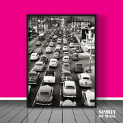 Black and White Traffic Classic  Poster | Vintage Wall Art