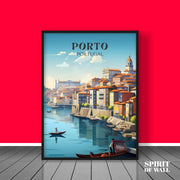 Porto Portugal illustrated Portrait | Travel Wall Art