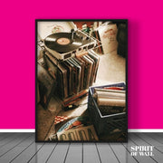 Vintage Records Boxes Poster | Vintage Wall Art