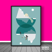 Snowy upside Mountain Nordic Art | Nordic Wall Art