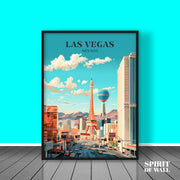 Las Vegas Nevada illustrated Portrait | Travel Wall Art