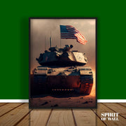 Tank in Warzone Portrait | Army Wall Art