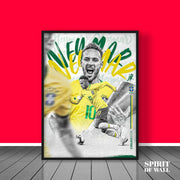 Neymar Aesthetic Poster | Sports Wall Art