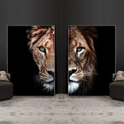 Lions | A-2141 | 2Panels | Animal Wall Art