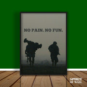 No Pain, No Fun Quote | Motivational Wall Art