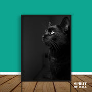 Black Cat Portrait | Animals Wall Art