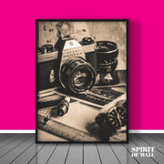 Vintage Old Camera Portrait | Vintage Wall Art