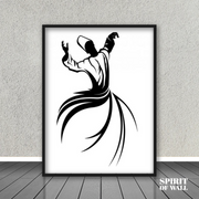 Sufism Black And White Portrait | Sufism Wall Art