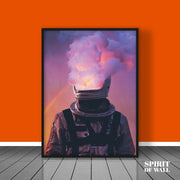 Aesthetic Smoke Astronaut Portrait | Space Wall Art