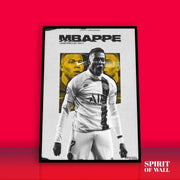 Mbappe Aesthetic Card Poster | Sports Wall Art