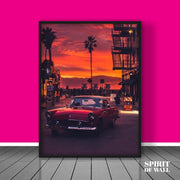 Vintage City Sunset View | Vintage Wall Art