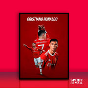 Cristiano Ronaldo Red Aesthetic Poster | Sports Wall Art