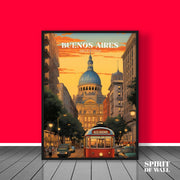 Buenos Aires illustrated Poster | Travel Wall Art