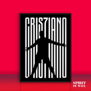 Black Cristiano Ronaldo Alphabet Poster | Sports Wall Art