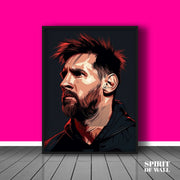 Lionel Messi Anime Poster | Abstract Wall Art