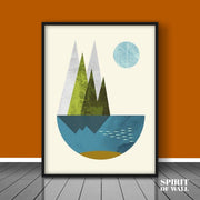 Geometric Mountain Nordic Portrait | Nordic Wall Art