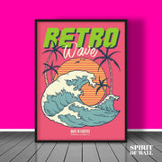 Retro Wave Aesthetic Poster | Aesthetic Wall Art