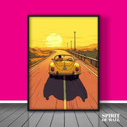 Sunset View illustrated Portrait | Wall Art