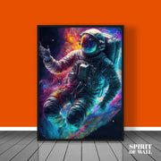 Colourful Abstract Astronaut Poster | Abstract Wall Art