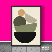 Circle Shapes Modern Abstract Art | Abstract Wall Art