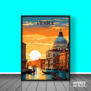 Venice Italy illustrated Portrait | Travel Wall Art