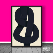 Twisted Bold Knot Portrait | Modern Wall Art