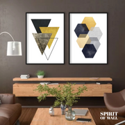 Abstract Shapes (2 Panel) | Abstract Wall Art