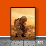 Vintage Astronaut Aesthetic Poster | Space Wall Art