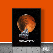 Space X Moon Portrait | Space Wall Art