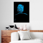 Blue Sufi Digital Painting | Digital Wall Art