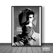 Fight Club Black and White Poster | Movies Wall Art