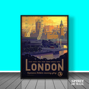 London City illustrated Portrait | Travel Wall Art