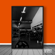 Work Harder Gym Poster | Motivational Wall Art