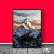 Himalayas Snowy Mountain Portrait | Travel Wall Art