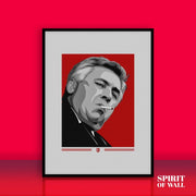 Carlo Ancelotti Aesthetic Portrait | Aesthetic Wall Art