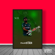 Babar Azam Green Portrait | Sports Wall Art