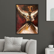 Whirling Dervish Digital Painting | Sufism Wall Art