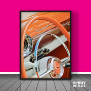 Chevrolet Belair 1954 Steering Wheel Poster | Vintage Wall Art