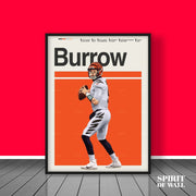 Burrow Card Poster | Sports Wall Art