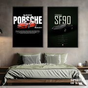 Porsche and Ferrari (2 Panel) | Cars Wall Art